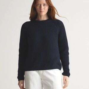 Quince Midnight Blue Women's Crew Neck Sweater